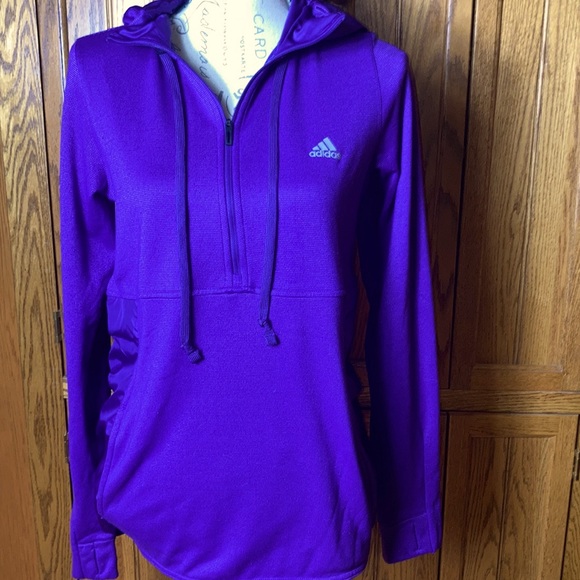 Adidas quarter zip purple hoodie - Picture 1 of 16